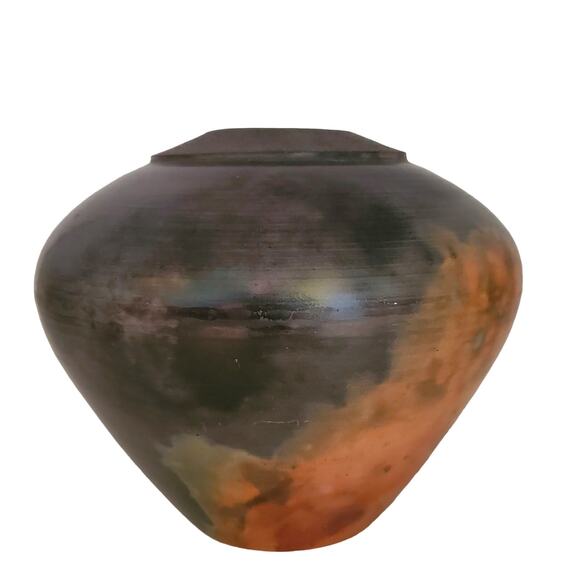 Studio Art Pottery Vase Earth Tone Squat Gourd Shape Pot 1989 Signed Bill Kimby - Picture 8 of 9